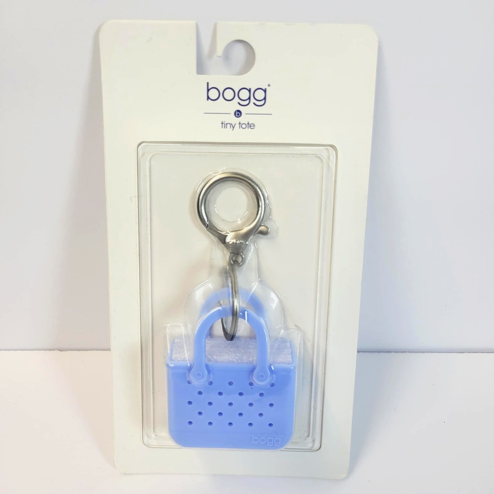 Bogg Tiny Tote Key Chain Womens One Size Blue Bag Charm Logo Purse Accessory NEW